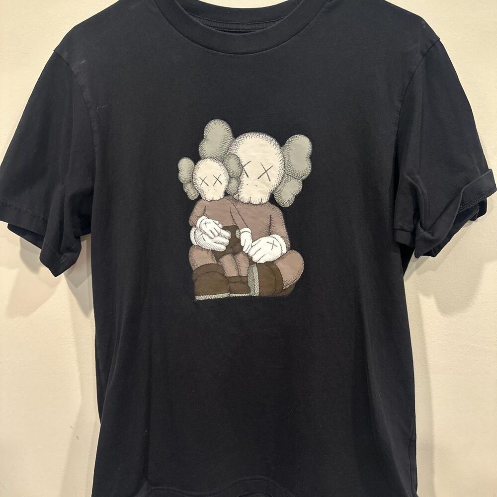 Uniqlo Kaws Men's Black and Navy T-shirt